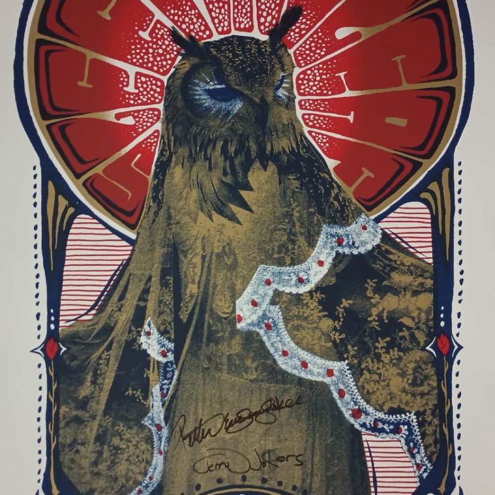 2012 Alberta Cross Sleeping Leaf SIGNED Original Concert Poster REPRODUCTION RP